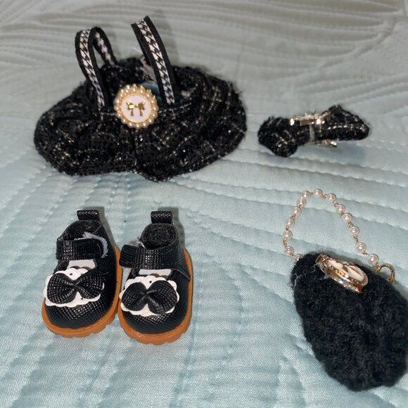 The Monsters Labubu Girly Girl 4 PC Black Plaid Outfit NEW 😍 - Picture 1 of 5